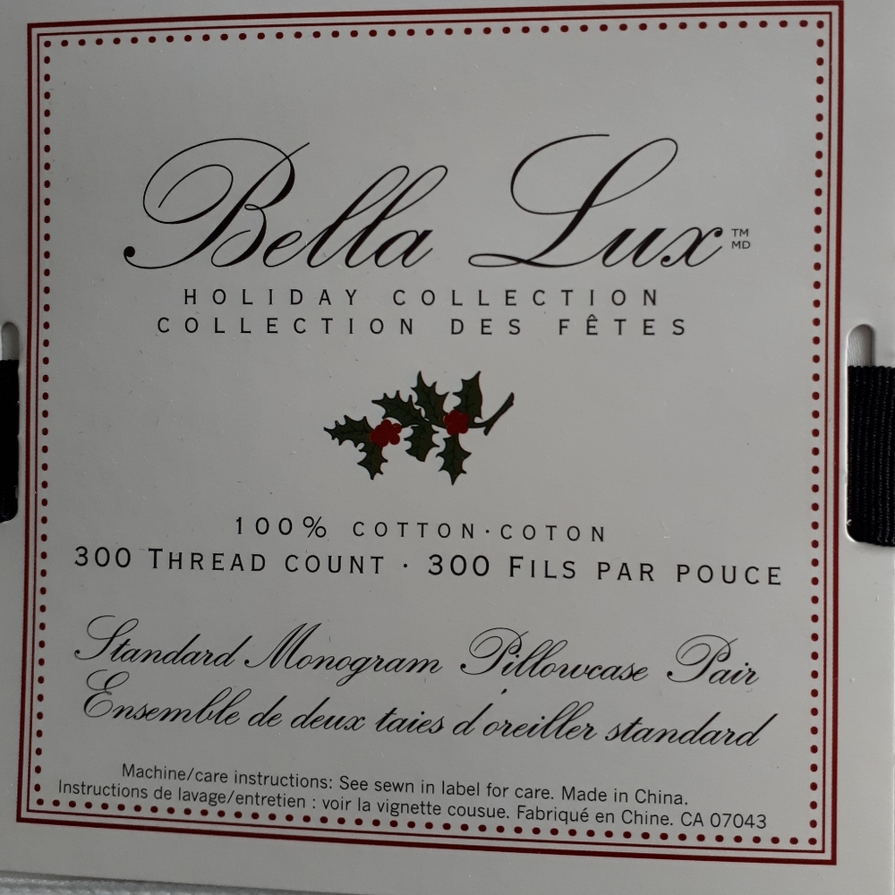 BELLA LUX Holiday Collection Pillowcases
